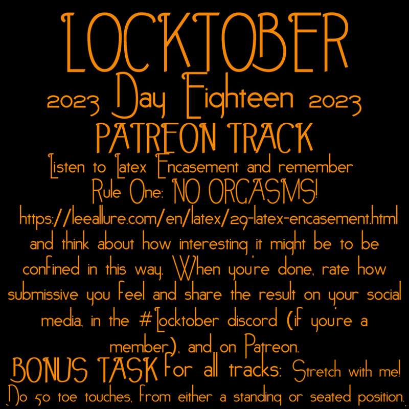 Locktober 2023 Day 18 PATREON TRACK