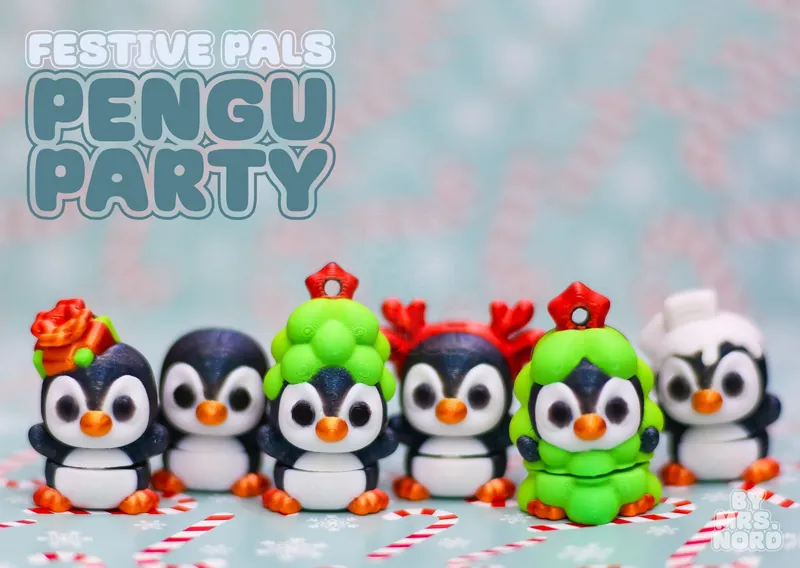 🐧⭐ Festive Pals: Pengu Party is now available in Patreon Shop for Personal Use! 🐧⭐