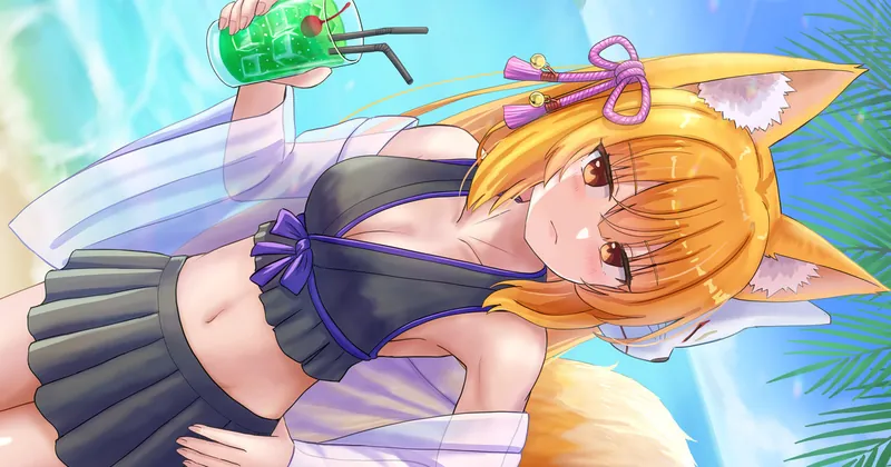 夏の狐芭狗ちゃんイラスト　画像セット＋期間限定イラストデータ🎁