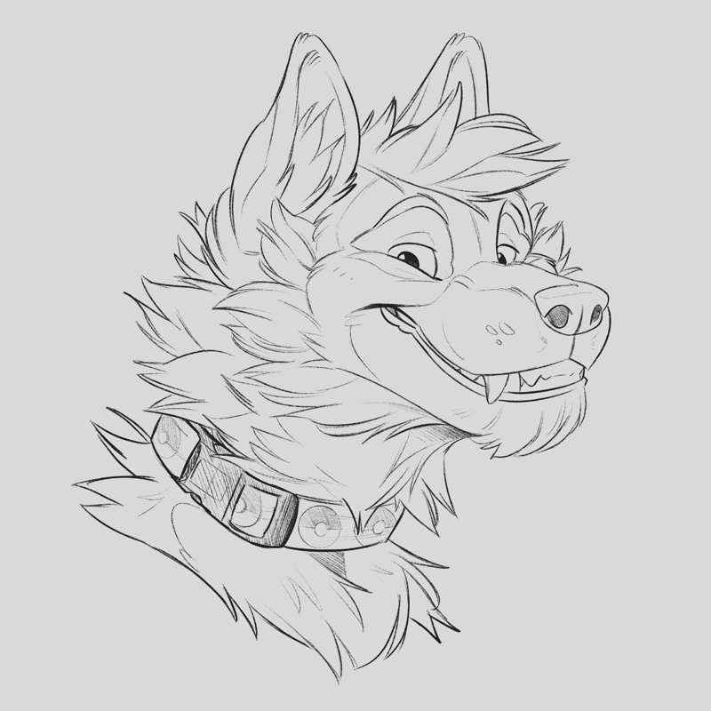 Ko-fi Headshot WIPs (lines)