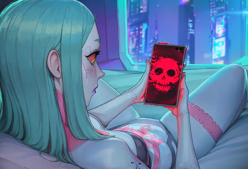 Rebecca (cyberpunk) Hacked by fat bastard