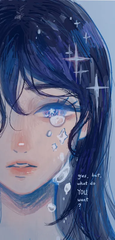 ꩜ new phone wallpaper! 💧 a lil blue reminder