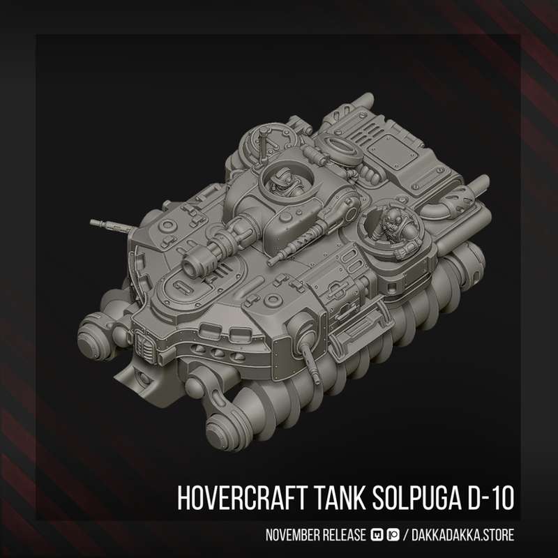 WIP Reveal: Hovercraft Tank Solpuga D-10