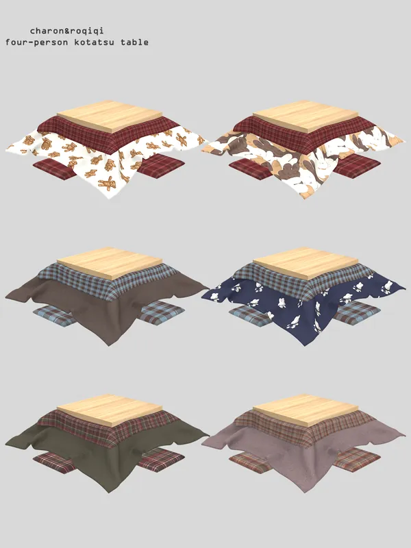[charon&roqiqi]four-person kotatsu table（free）