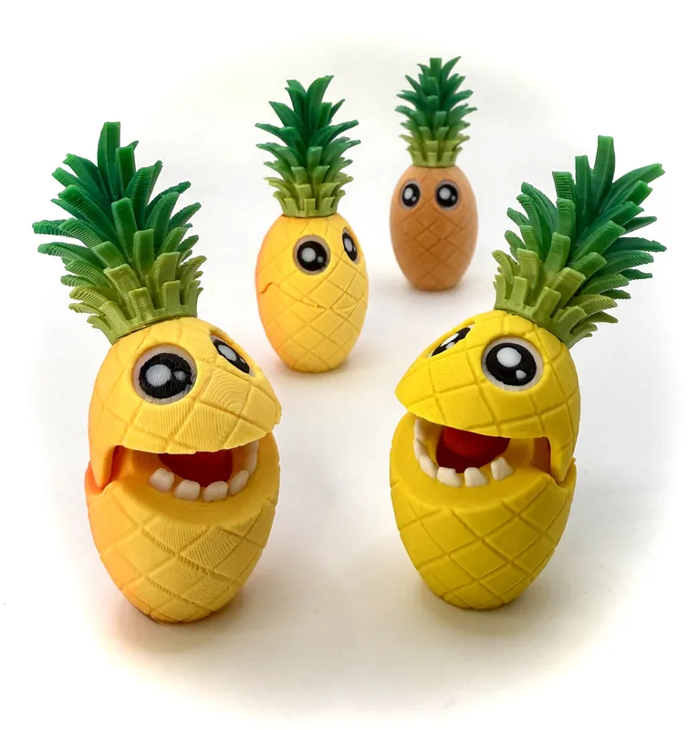 Articulated Pineapple 🍍 + Keychains / Magnets & Straw Toppers