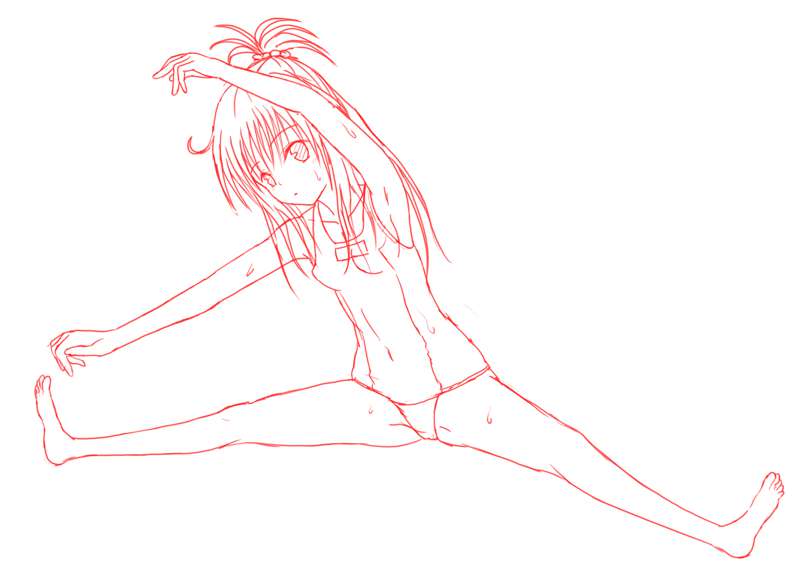 ストレッチ美柑ちゃん（途中）