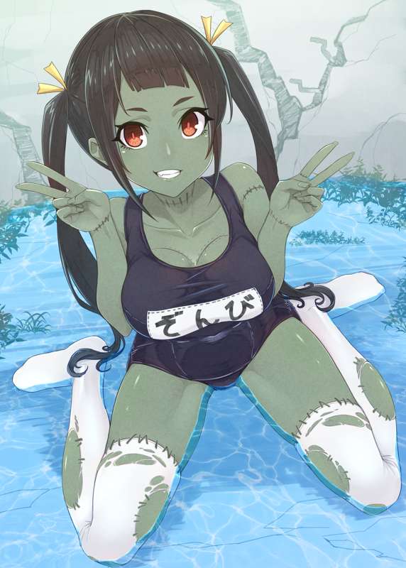 ふたなりスク水ゾンビちゃん差分