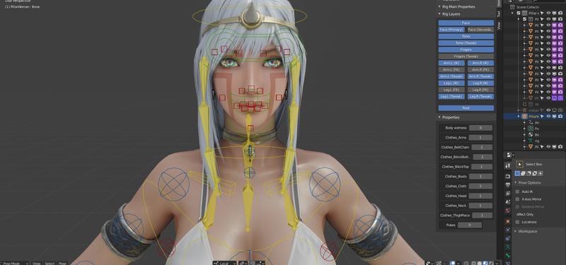 Blender Rig Update 5/9/2020: Pillar Woman!