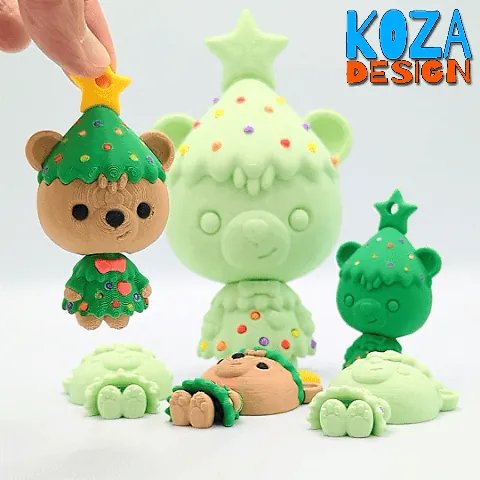CHRISTMAS TREE BEAR (STL, 3MF)