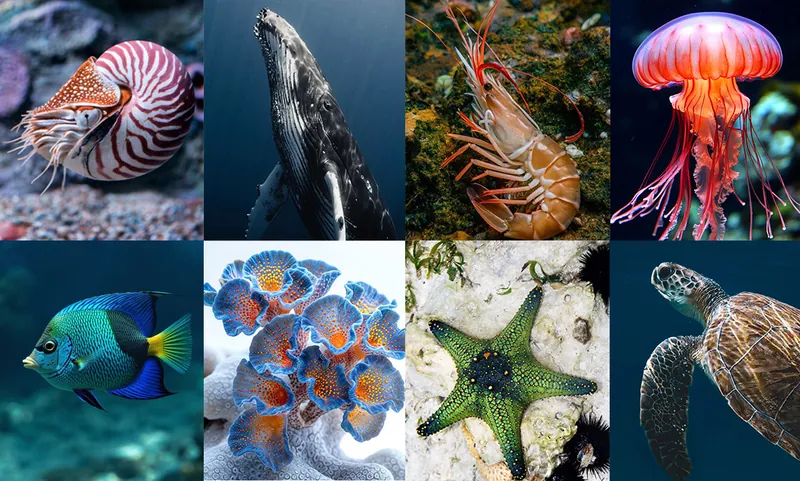 🐋 Underwater August Drawing References – Ocean Wonders 🌊🐚🪼