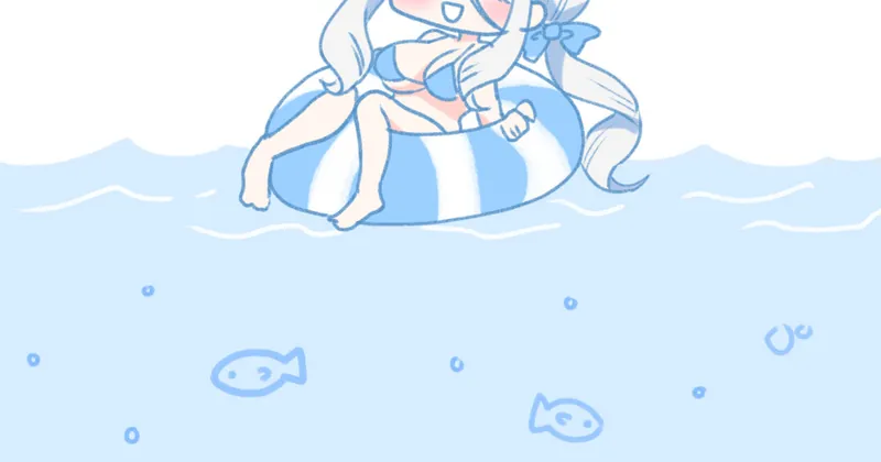 🌊7月限定♡ゆるしろえる待ち受けをお届け☀️