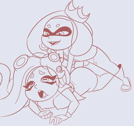 Pearl x Marina: Lineart WIP
