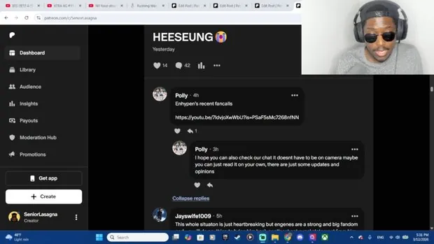 ENHYPEN | Reading comments + getting updates.