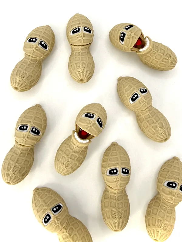 Articulated Lil Fidget Peanut 🥜 - Keychains & Magnets