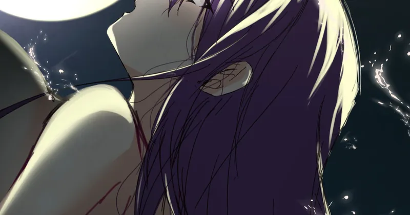 【Commission WIP】月の下で...【ラフスケッチ】