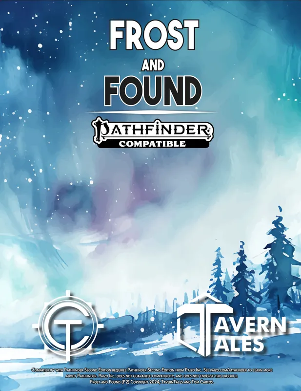Frost & Found - New Christmas Themed Pathfinder 2e Adventure for 5th to 7th Level Adventure (by Alex LeFort & David N. Ross)