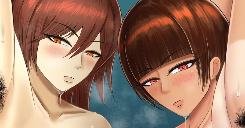 【脱衣/腋毛有無差分】夏の陸上部顧問と後輩ちゃんの部活後Wむれむれボディ