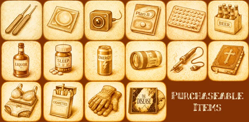 Purchasable Items Preview