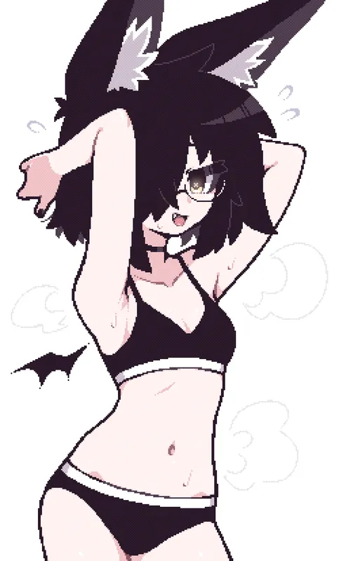 Yuuko’s working up a sweat! 🦇💦