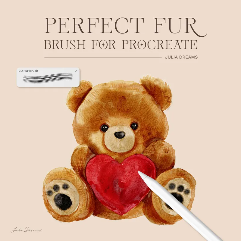 Perfect Fur Brush for Procreate ✏️