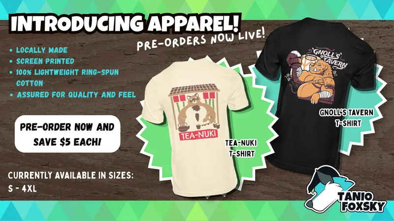 Open for Preorders! (New shirts!)