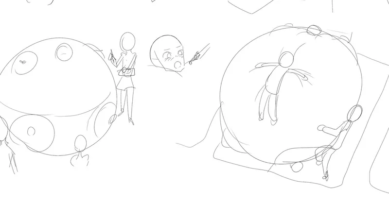 描きかけラフ