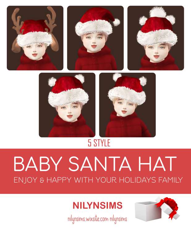 TS4 HOLIDAY SANTA HAT [BABY TODDLER]┊NEW MESH 