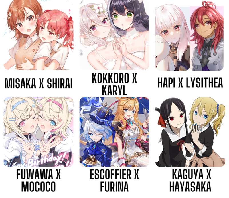 📊Next Waifu Poll (Threesome edition) 