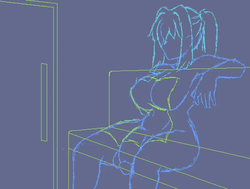 [Early WIP/Sketch] Aoko x Alice's Steamy Sauna