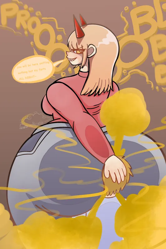 Power fart torturing Denji