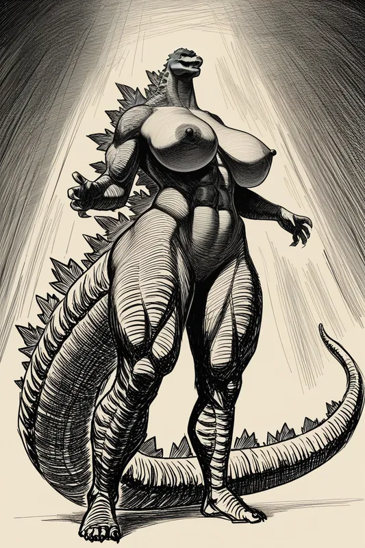 Female Gozilla NSFW