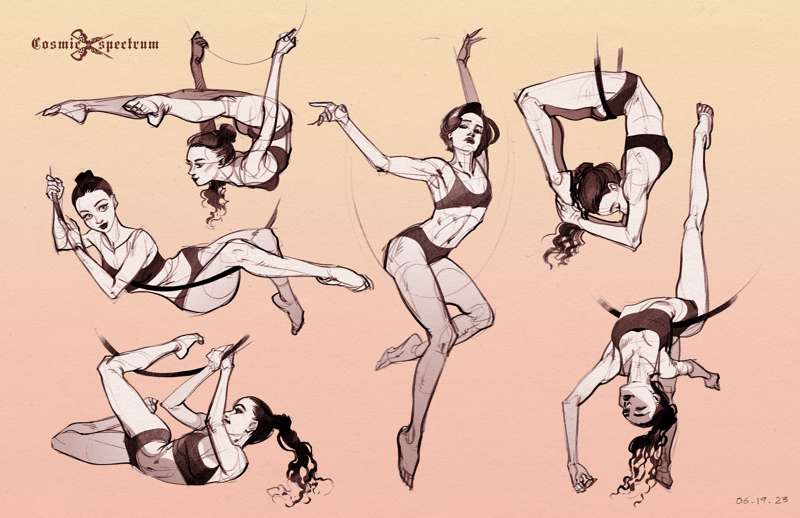 Pose studies // Graceful acrobats