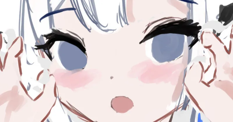 「がおーかなたん」のラフ